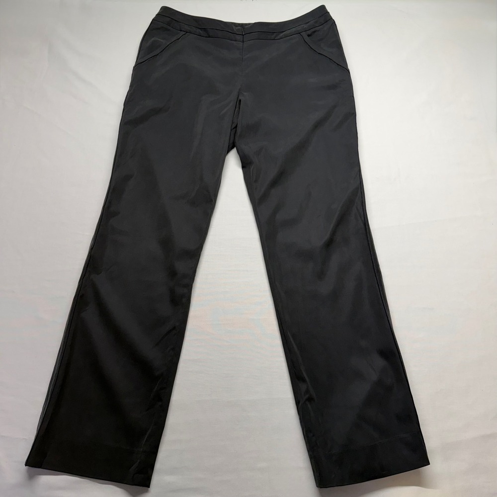 Hilton Hollis Trousers Straight Leg‎ 10 Gray Womens Office Career Luxury Pants